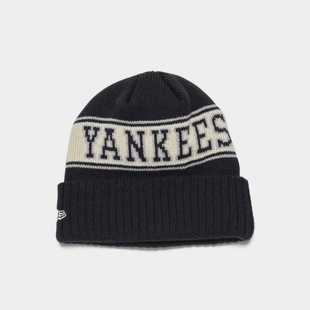 New Era New York Yankees MLB Retro Beanie Hat Navy (60588613) - Picture 2 of 5
